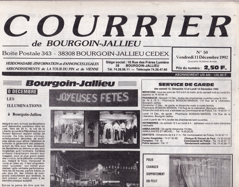 Courrier de Bourgoin-Jallieu n°50 -48ème année