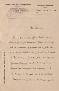 lettre du Docteur Locard 16 mai 1946