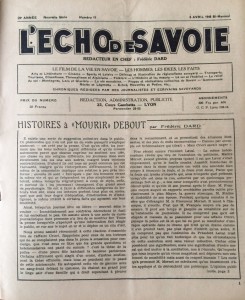 L'Echo de savoie n°11 éditorial
