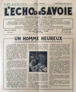 L'Echo de Savoie n°20 éditorial 