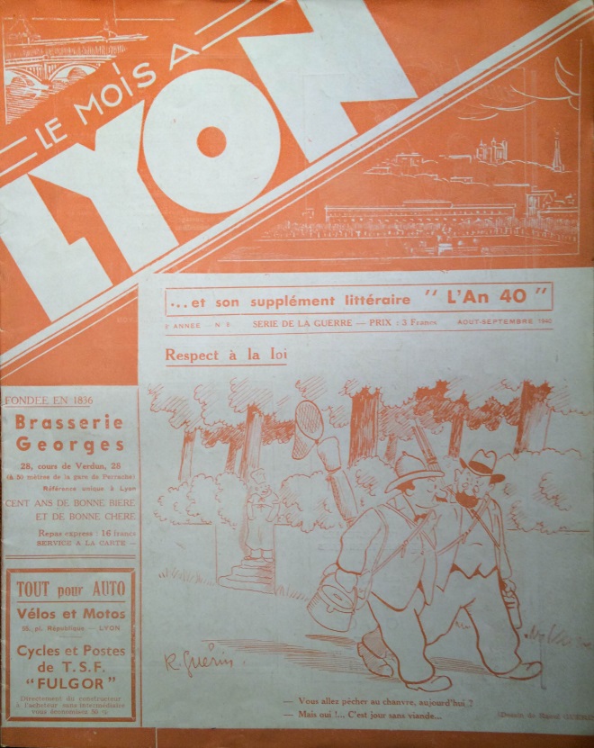 Le Mois à Lyon août-septembre 1940