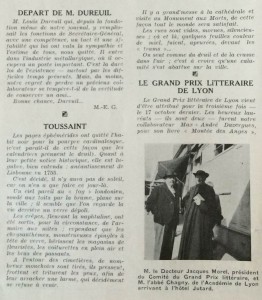 Le Mois à Lyon novembre 1938 texte Toussaint présumé de Dard - Copie (2) - Copie