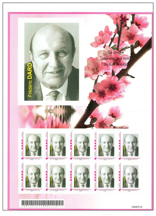timbre-souvenir-collection-de-10-autocollants-tvp-20g-rose