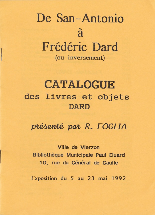 Catalogue San-Antonio Robert Foglia