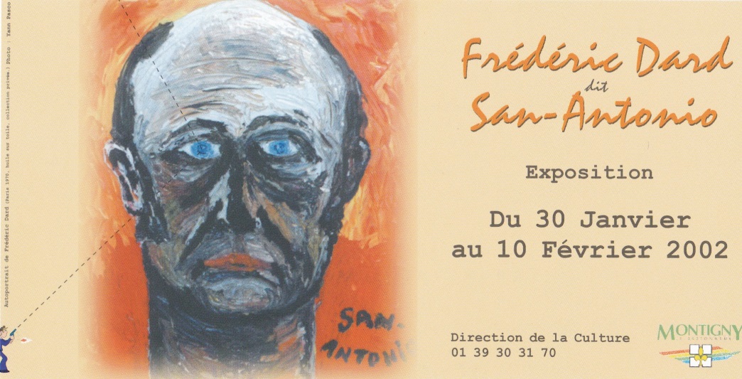 Carton invitation Exposition Frédéric Dard 2002