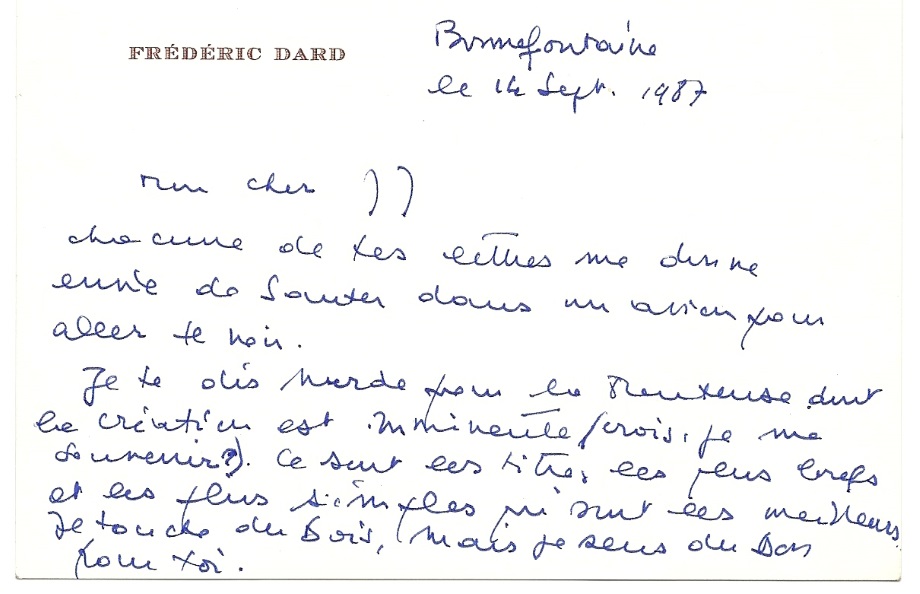 lettre Jean-Jacques Bricaire 14/09/1987