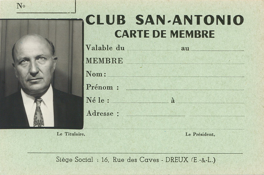 Carte de membre Club San-Antonio