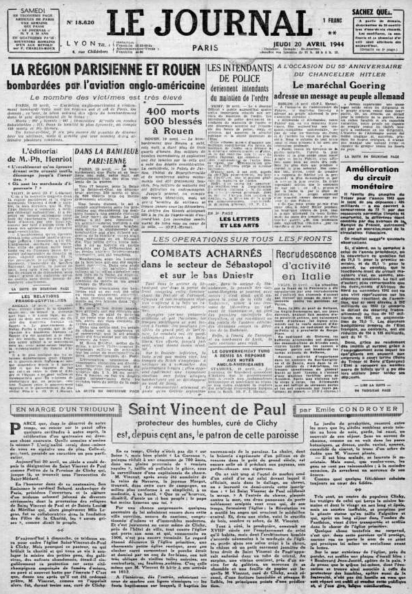 Le Journal 18620 - 20 avril 1944