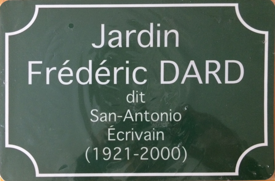 Plaque jardin Frédéric Dard