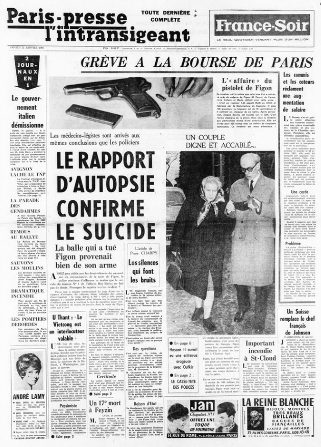 Paris presse l'intransigeant 22 janvier 1966
